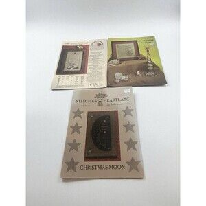 Lot Of 3 Sayings Religious Christmas Theme Counted Cross Stitch Patterns